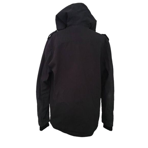 Hurley Black Cotton Denim Warm Lining Jean Jacket - Picture 12 of 13